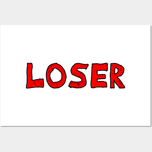 Loser red  black outline Posters and Art